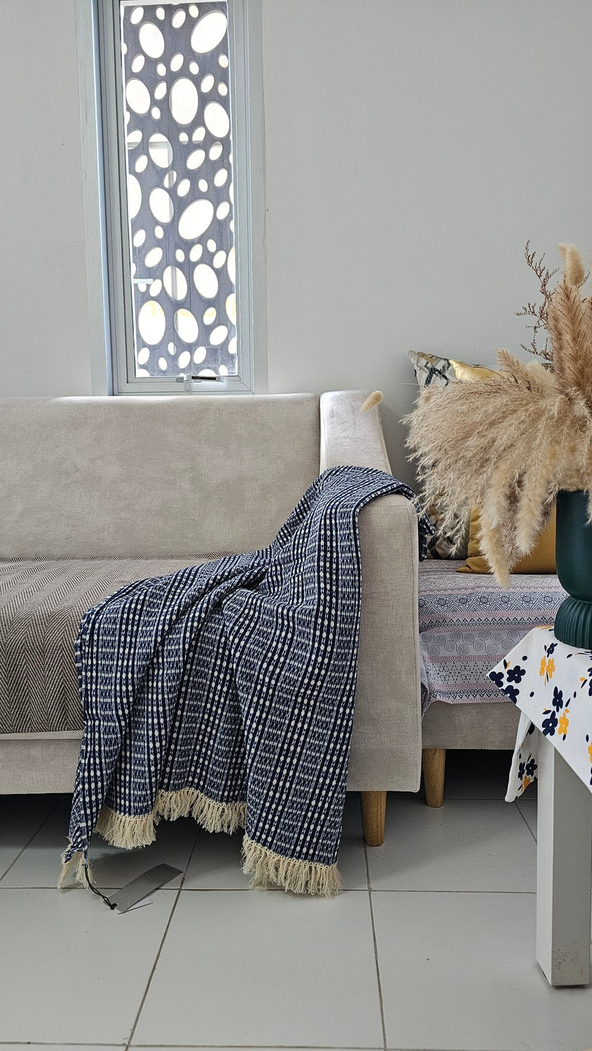 ULA Throws, blankets, and covers - Indigo collection