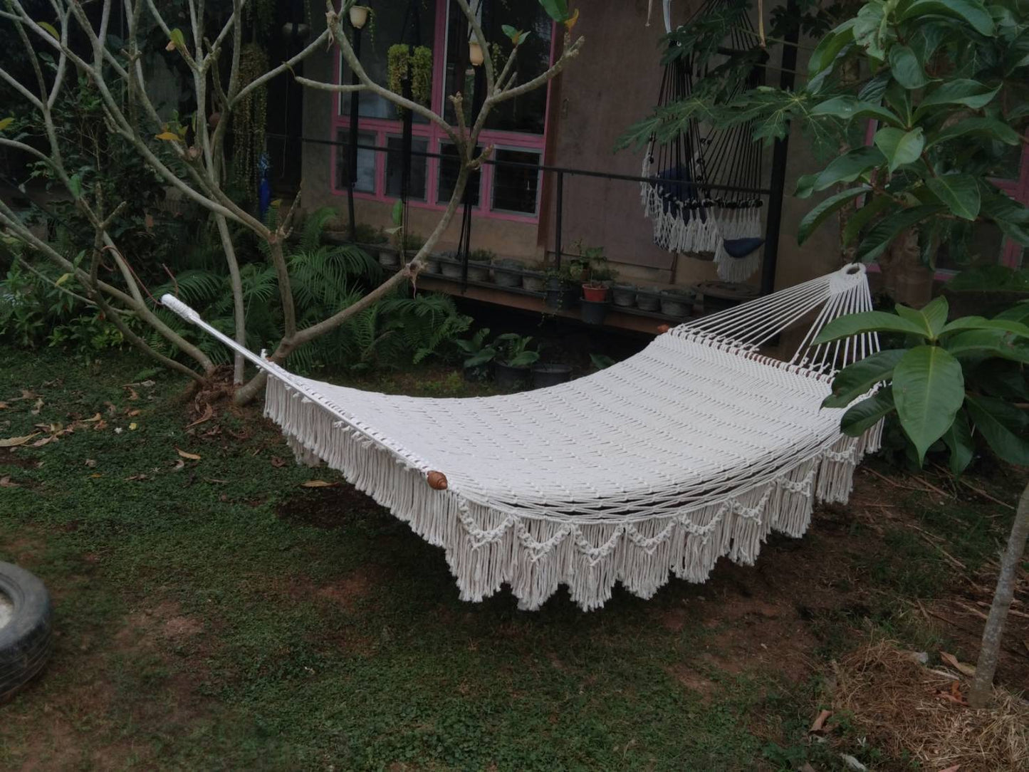 ULA Cotton rope hammocks - double fringe