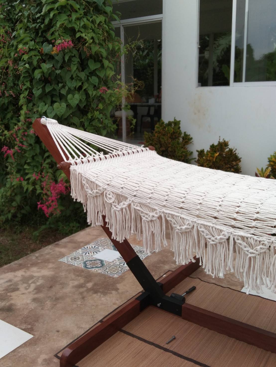 ULA Cotton rope hammock- single fringe - Comfort beige