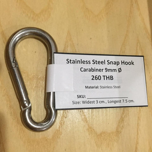 Snap hooks carabiner 9 mm. Ø- stainless steel