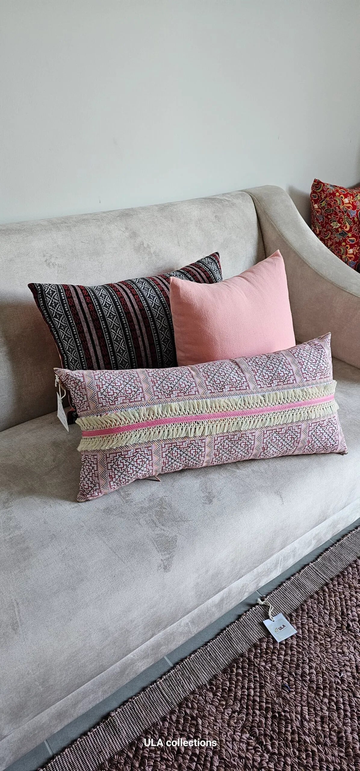 ULA Decorative pillow - Pink mix – 12*26"