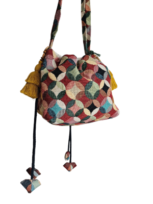 Tapestry Boho Drawstring Bag - Bucky from ULA Collections