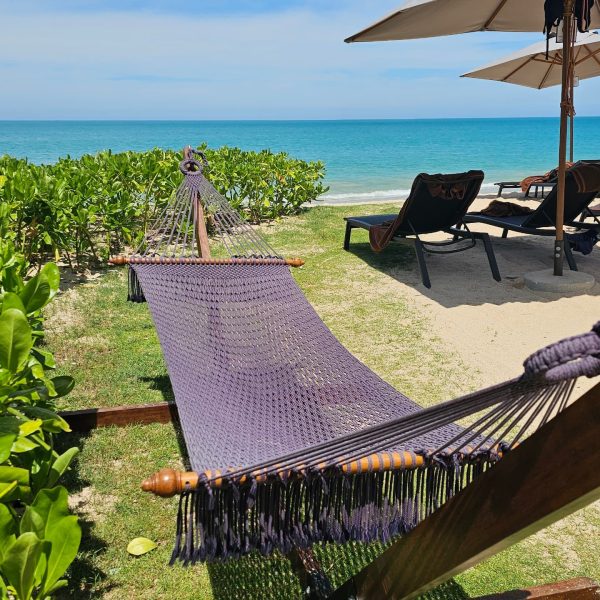 hand-woven single original cotton rope hammock from ULA Collections
