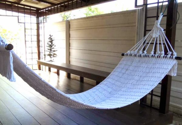 hand-woven single original cotton rope hammock from ULA Collections