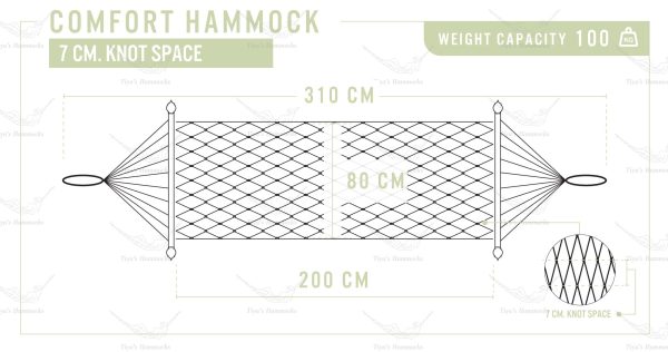 hand-woven single original cotton rope hammock from ULA Collections