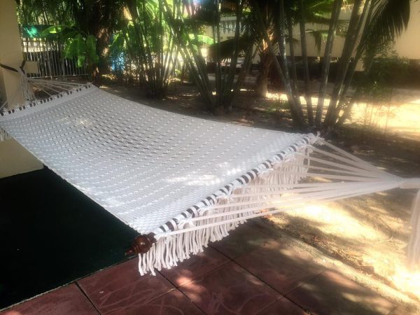 hand-woven single original cotton rope hammock from ULA Collections
