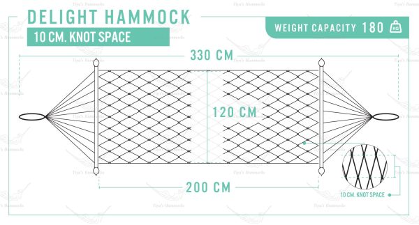 hand-woven double original cotton rope hammock from ULA Collections