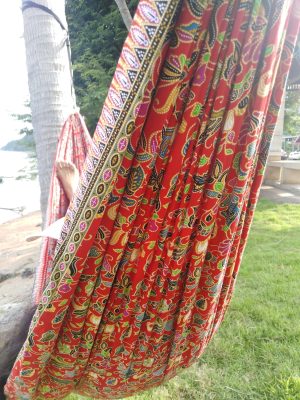 Fabric batik hammock red low1 batik fabric hammock from ULA Collections
