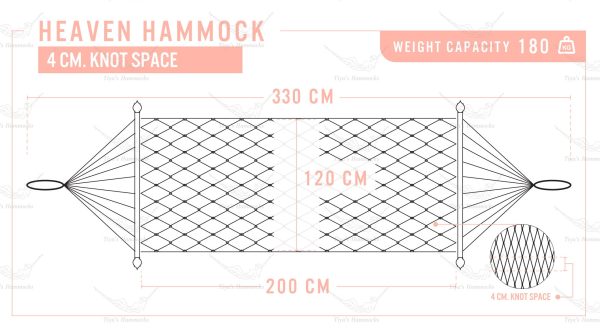 hand-woven double fringe cotton rope hammock from ULA Collections