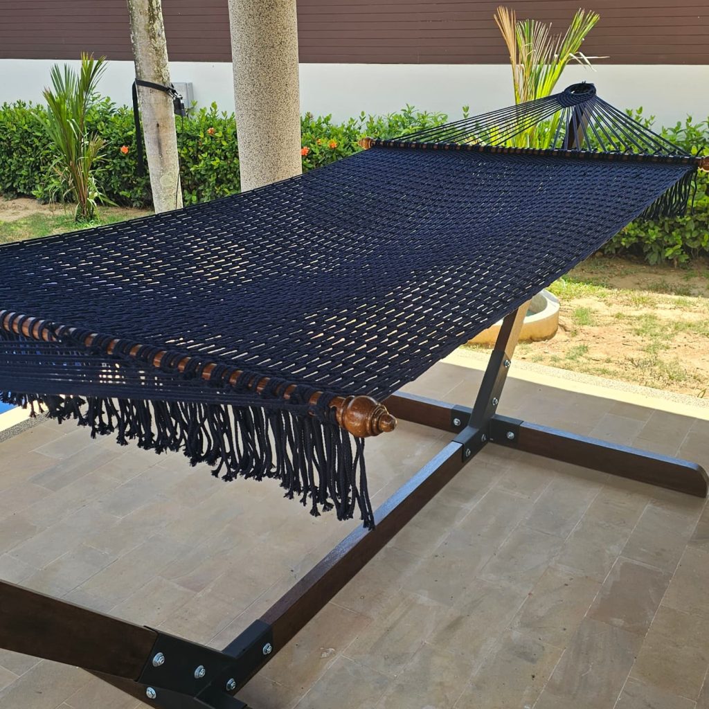 double cotton rope hammock