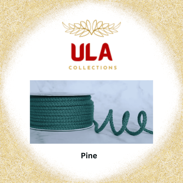 ULA Collections Pine green cotton rope, used in our handcrafted hammocks.