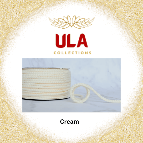 ULA Collections Cream cotton rope, used in our handcrafted hammocks.