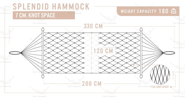 hand-woven double original cotton rope hammock from ULA Collections