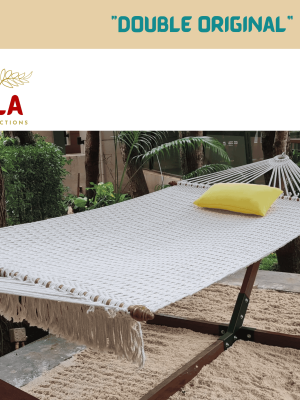 hand-woven double original cotton rope hammock from ULA Collections