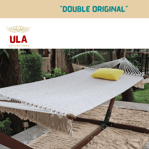 hand-woven double original cotton rope hammock from ULA Collections