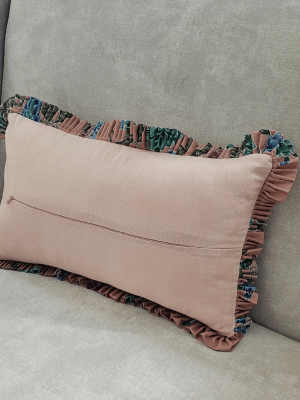 Decorative pillow - The Dusky Rose Batik Ruffle from ULA Collections
