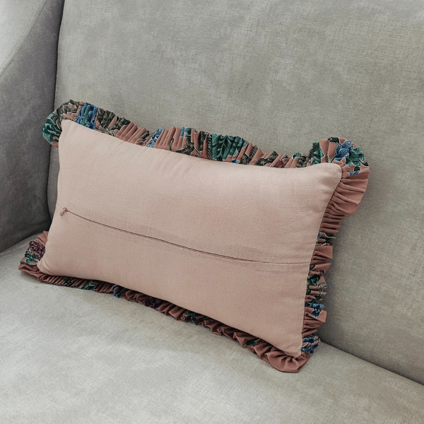 Decorative pillow - The Dusky Rose Batik Ruffle from ULA Collections