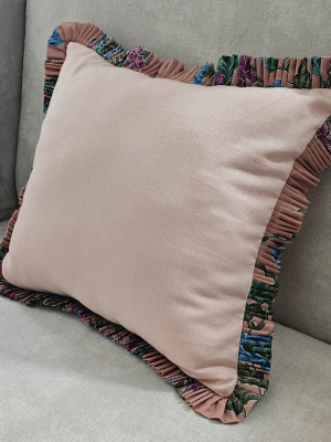 Decorative pillow - The Dusky Rose Batik Ruffle from ULA Collections