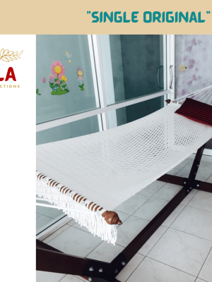 hand-woven single original cotton rope hammock from ULA Collections